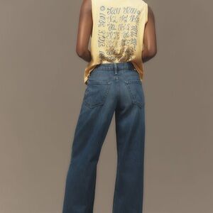 MOTHER The Spinner Sneak High-Rise Wide-Leg Jeans size 30